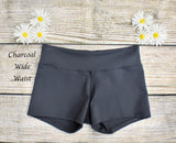 Daisy Dancewear Solid Color Wide Waist Shorts - Deluxe Fabric