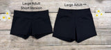 Daisy Dancewear Solid Color Wide Waist Shorts - Deluxe and Ultra Soft Fabric - Longer Version Style