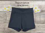 Daisy Dancewear Solid Color Wide Waist Shorts - Deluxe and Ultra Soft Fabric - Longer Version Style