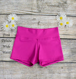 Daisy Dancewear Solid Color Wide Waist Shorts - Deluxe Fabric