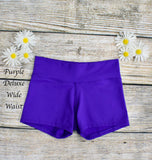 Daisy Dancewear Solid Color Wide Waist Shorts - Deluxe Fabric