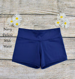 Daisy Dancewear Solid Color Wide Waist Shorts - Deluxe Fabric